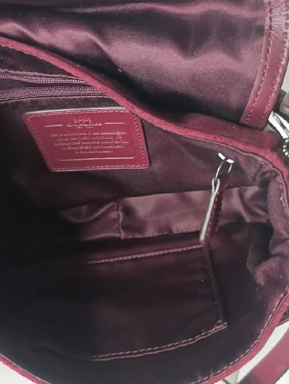 Coach Taylor Burgundy Suede & Exotic Python Flap Crossbody Bag Purse - Picture 9 of 13